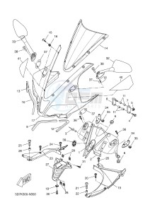 YZF-R125A YZF-R125 ABS R125 (5D7X 5D7X 5D7X 5D7X 5D7X) drawing COWLING 2