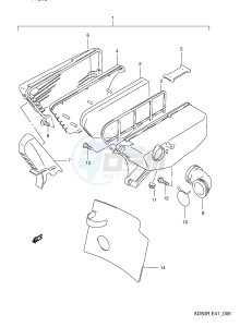 AD50 (E41) drawing AIR CLEANER (MODEL L E41 ~E.NO.211604)