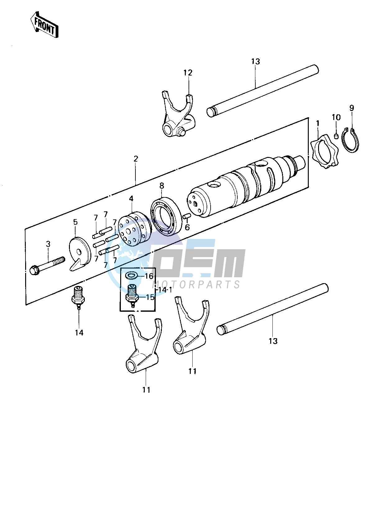 GEAR CHANGE DRUM & FORKS