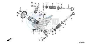 SH125D SH125i UK - (E) drawing CAMSHAFT/ VALVE