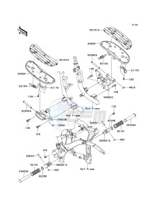 VN 900 D[VULCAN 900 CLASSIC LT] (6F-9F) D8F drawing FOOTRESTS