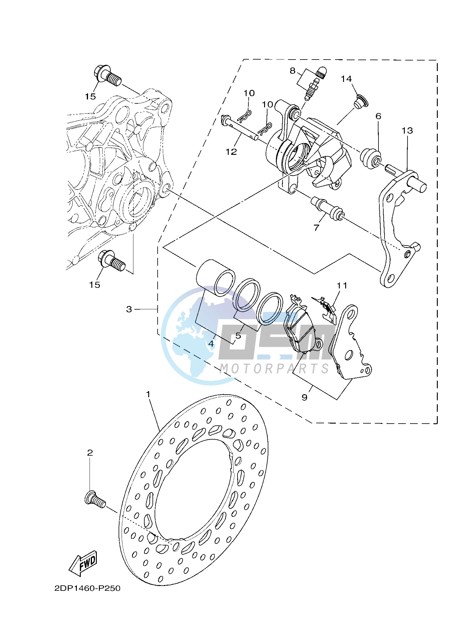 REAR BRAKE CALIPER