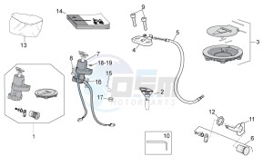 TUONO 1100 V4 RF E4 ABS (EMEA) drawing Lock hardware kit