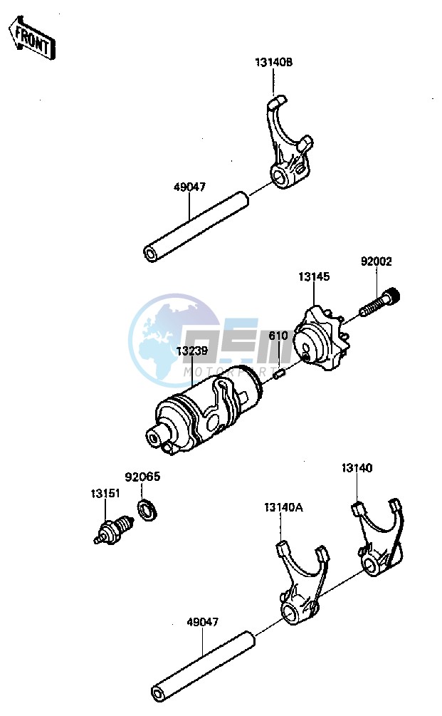 GEAR CHANGE DRUM_SHIFT FORK-- S- -