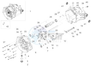 V7 III Special 750 e4 (APAC) drawing Gear box / Selector / Shift cam