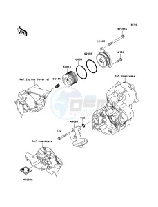 KX450F KX450D6F EU drawing Oil Filter