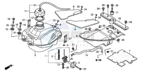 TRX250EX SPORTRAX 250 EX drawing FUEL TANK (TRX250EX6/7/8)