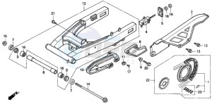 NX500 DOMINATOR drawing SWINGARM