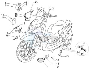 Beverly 250 RST drawing Electrical device - electric horn