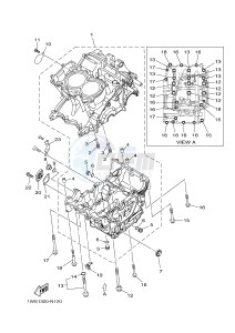 MT07 MT-07 700 (1WSB 1WSC) drawing CRANKCASE