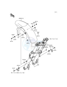 ER-6F EX650EDS XX (EU ME A(FRICA) drawing Front Fender(s)