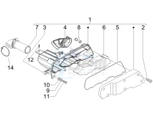 LX 50 2T E2 Touring (30Kmh) drawing Air filter