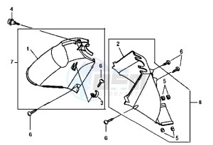 SUPER DUKE 125 drawing FRONT FENDER