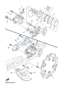 YZ250FX (B297 B298 B299 B299 B29A) drawing REAR BRAKE CALIPER