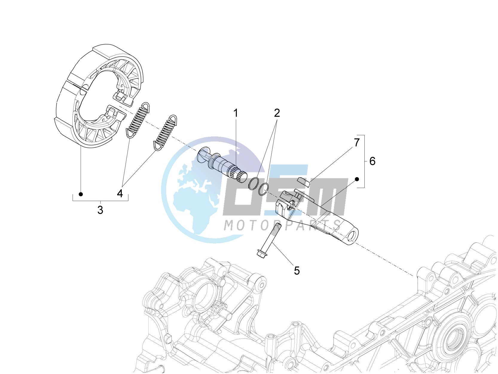 Rear brake - Brake jaw