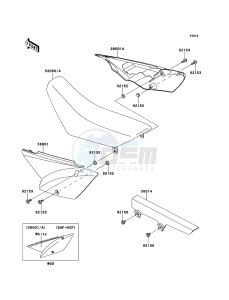 KLX110 KLX110CBF EU drawing Side Covers/Chain Cover