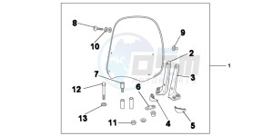 NSC110MPDC drawing WINDSHIELD EXCL KNUCKLE SET