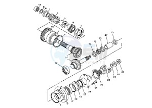 XVS A DRAG STAR CLASSIC 1100 drawing MIDDLE DRIVE GEAR