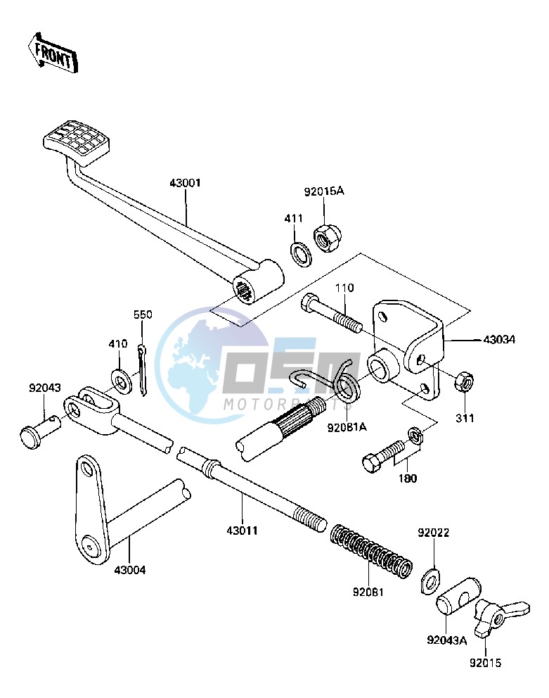 BRAKE PEDAL -- 84-85 C2_C3- -