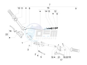 LX 50 4T 2V 25 Kmh Touring NL drawing Handlebars - Master cil