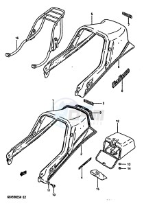 GSX550E (F-G-H) drawing SEAT TAIL COVER (GSX550EF EUF EG EUG)