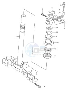 AN250 (E2) Burgman drawing STEERING STEM (MODEL W X)