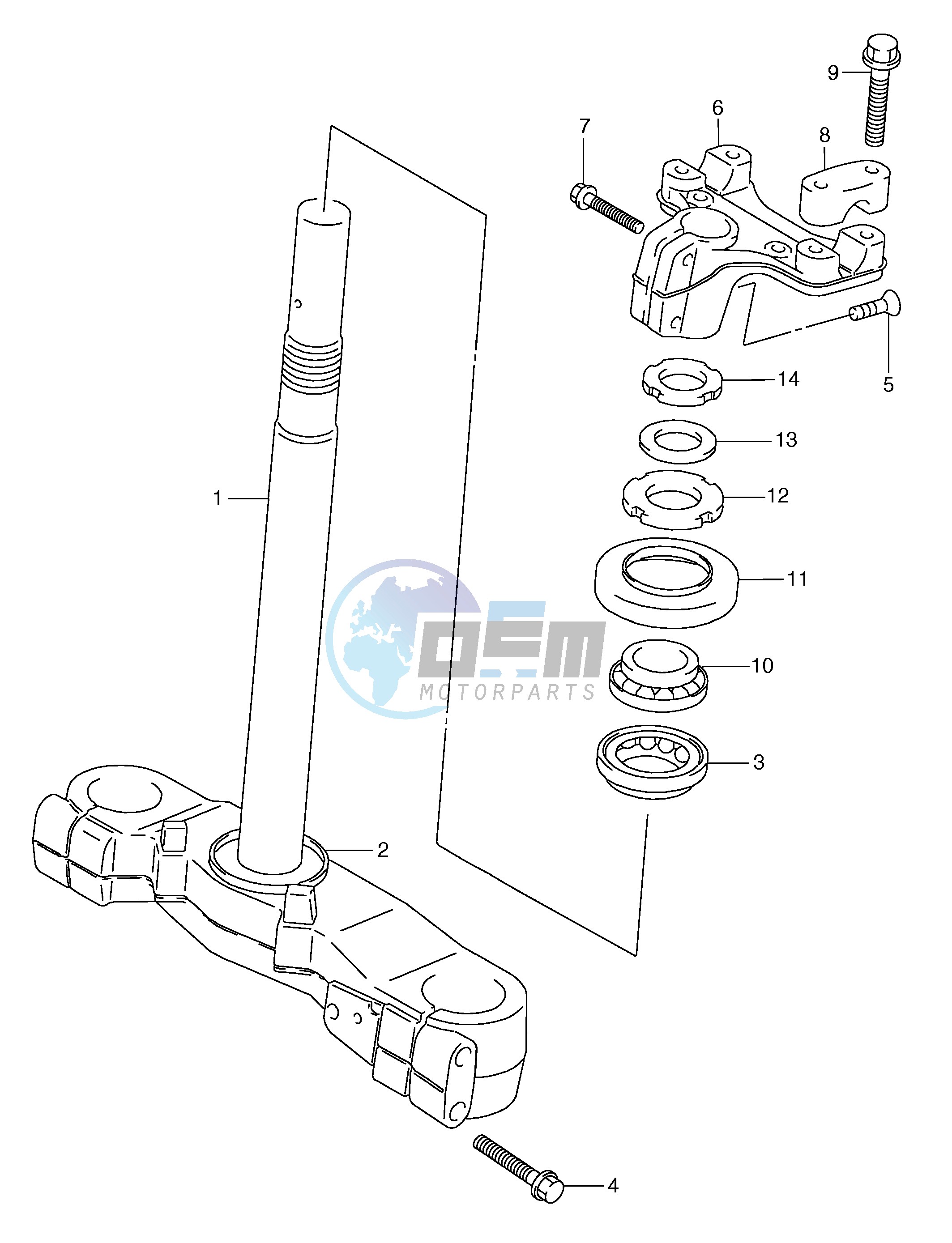 STEERING STEM (MODEL W X)