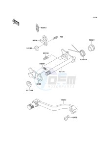 KX 80 W [KX80] (W1-W3) [KX80] drawing GEAR CHANGE MECHANISM