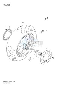 AN400 (E3-E28) Burgman drawing REAR WHEEL(AN400ZAL1 E33)