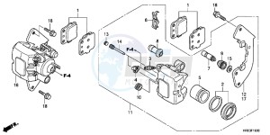 TRX500FPEC drawing FRONT BRAKE CALIPER