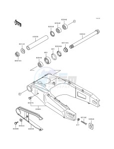 ZX 750 M [NINJA ZX-7R] (M1-M2) [NINJA ZX-7R] drawing SWINGARM