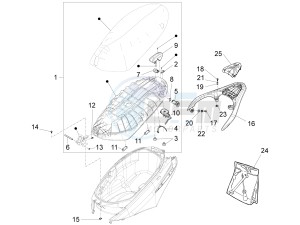 Fly 50 4t 4v drawing Saddle seats - Tool roll