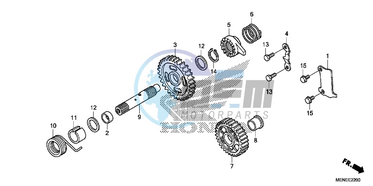 KICK STARTER SPINDLE