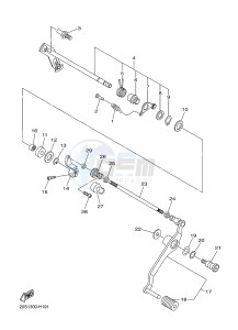 XJ6SA 600 DIVERSION (S-TYPE, ABS) (36DH 36DK) drawing SHIFT SHAFT