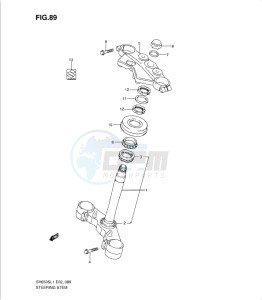 SV650/S drawing STEERING STEM (SV650SL1 E2)