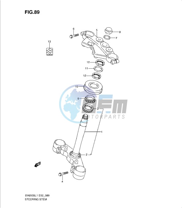 STEERING STEM (SV650SL1 E2)