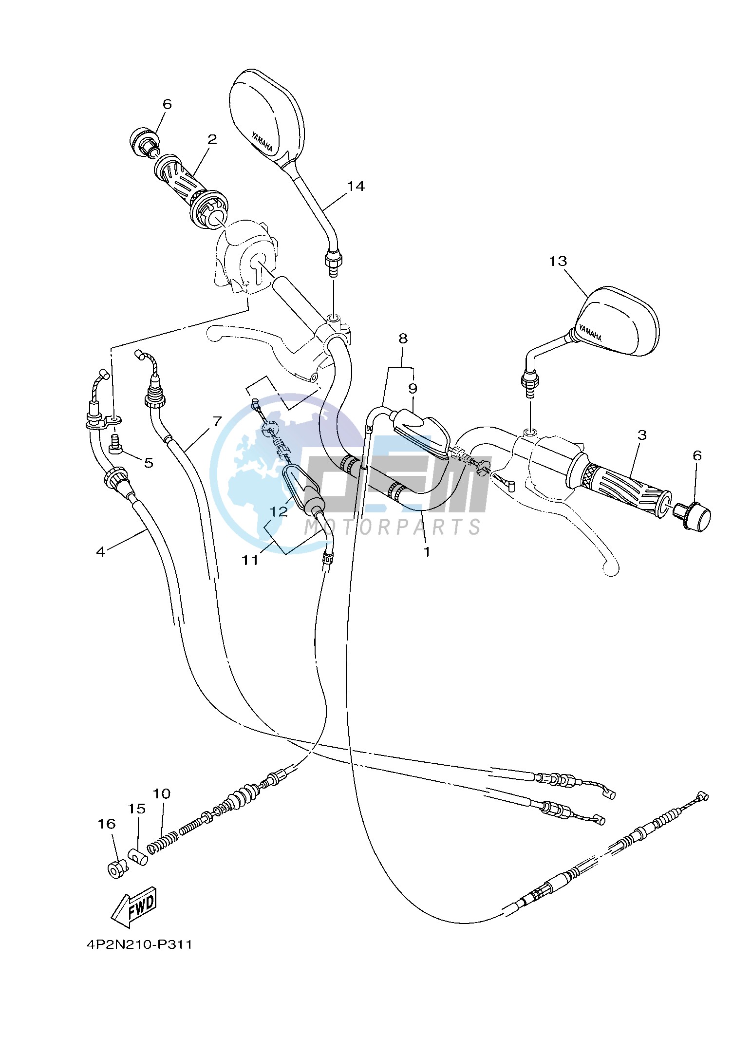 M. STEERING HANDLE & CABLE