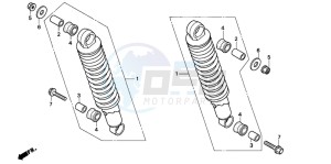 CB250 drawing REAR CUSHION