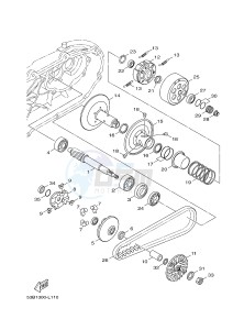 XC125R MAJESTY S (2PE1) drawing CLUTCH