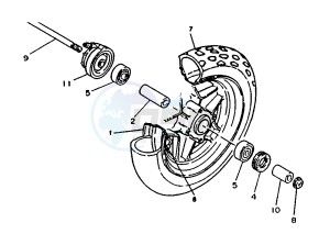 BW'S BUMP 50 drawing FRONT WHEEL