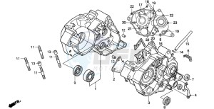 NSR125R drawing CRANKCASE