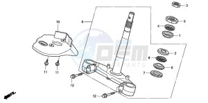 PES150 125 drawing STEERING STEM