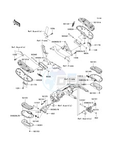 VN 1600 D [VULCAN 1600 NOMAD] (D6F-D8FA) D6F drawing FOOTRESTS