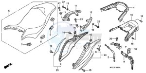 CB600F9 Europe Direct - (ED) drawing SEAT/REAR COWL