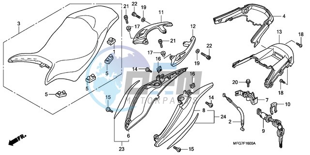 SEAT/REAR COWL