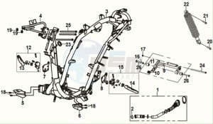 JET 14 125I/X8A L7 drawing FRAME / ENGINE MOUNT