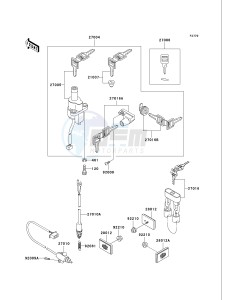 VN 750 A [VULCAN 750] (A20-A21) [VULCAN 750] drawing IGNITION SWITCH_LOCKS_REFLECTORS