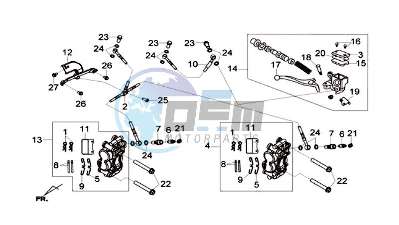 BRAKE CALIPER / BRAKE LEVER / BRAKE LINES