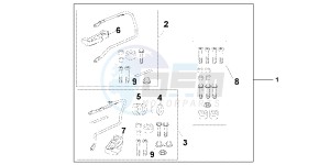 CBF1000FAC drawing PANNIER STAY SET