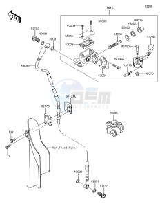 KX450F KX450HJF EU drawing Front Master Cylinder